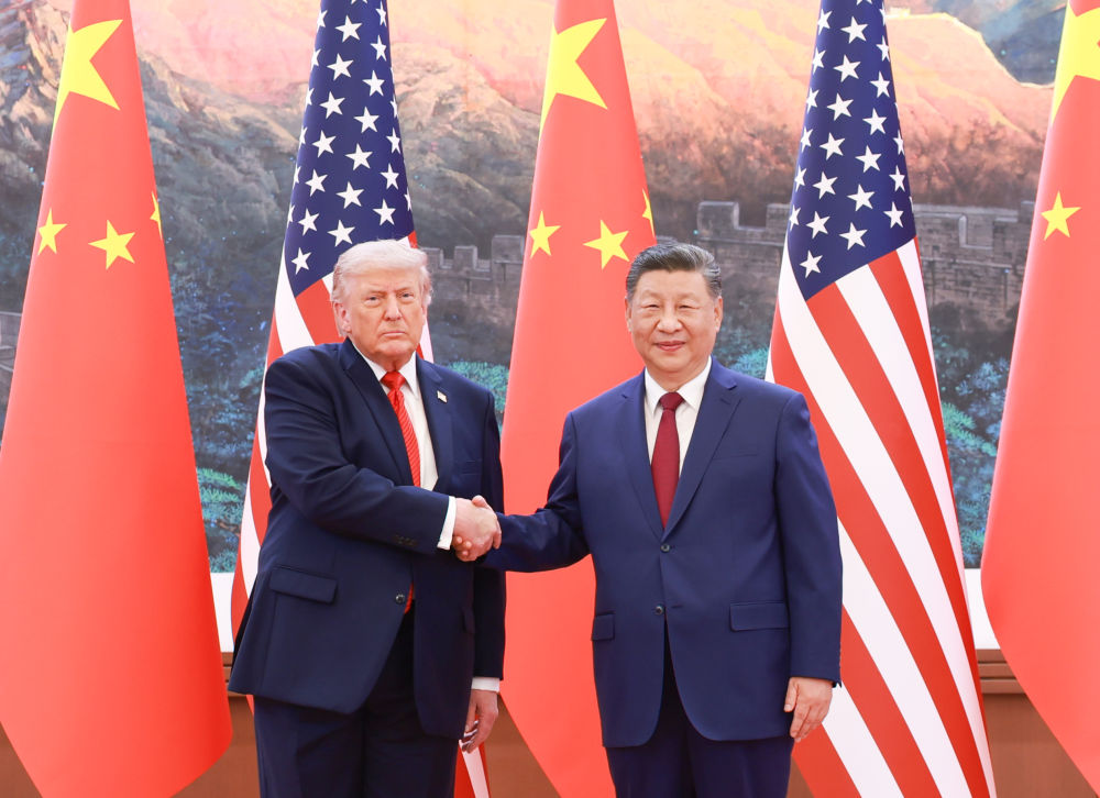 5月14日上午，国家主席习近平在北京人民大会堂同来华进行国事访问的美国总统特朗普举行会谈 ... ...